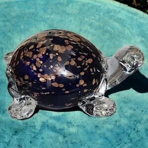 Vintage Glass Sea Turtle‎ Paperweight